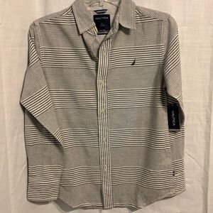 Boys medium Nautica long sleeve dress shirt.